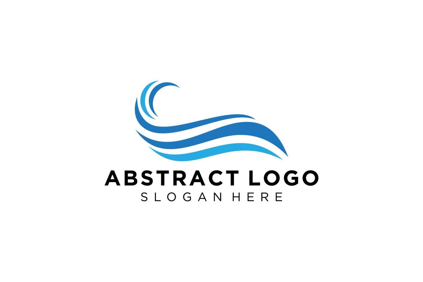 diseño de icono y símbolo de logotipo de salpicadura de onda de agua abstracta. vector