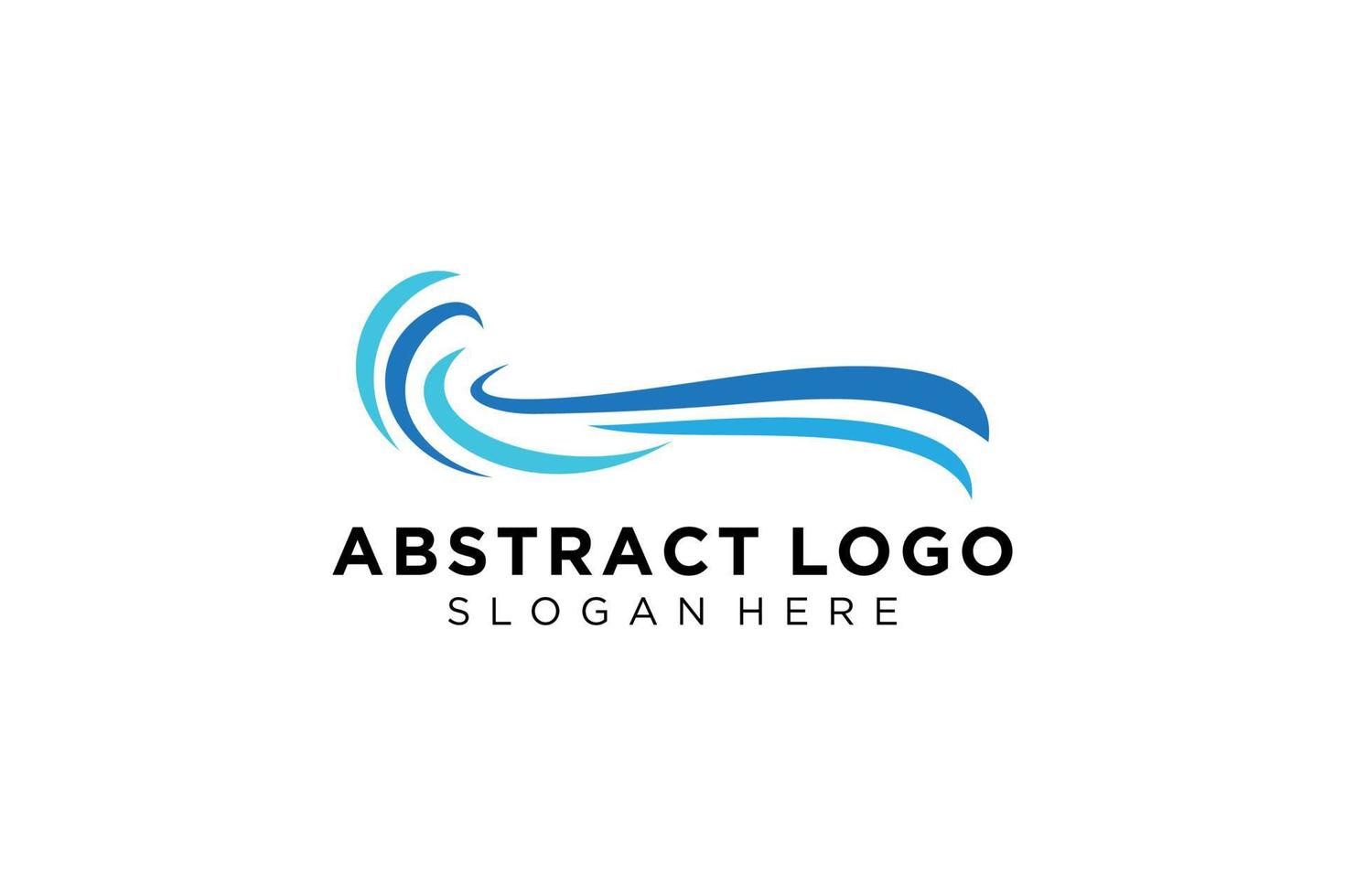 Abstract water wave splash logo symbol and icon design. vector