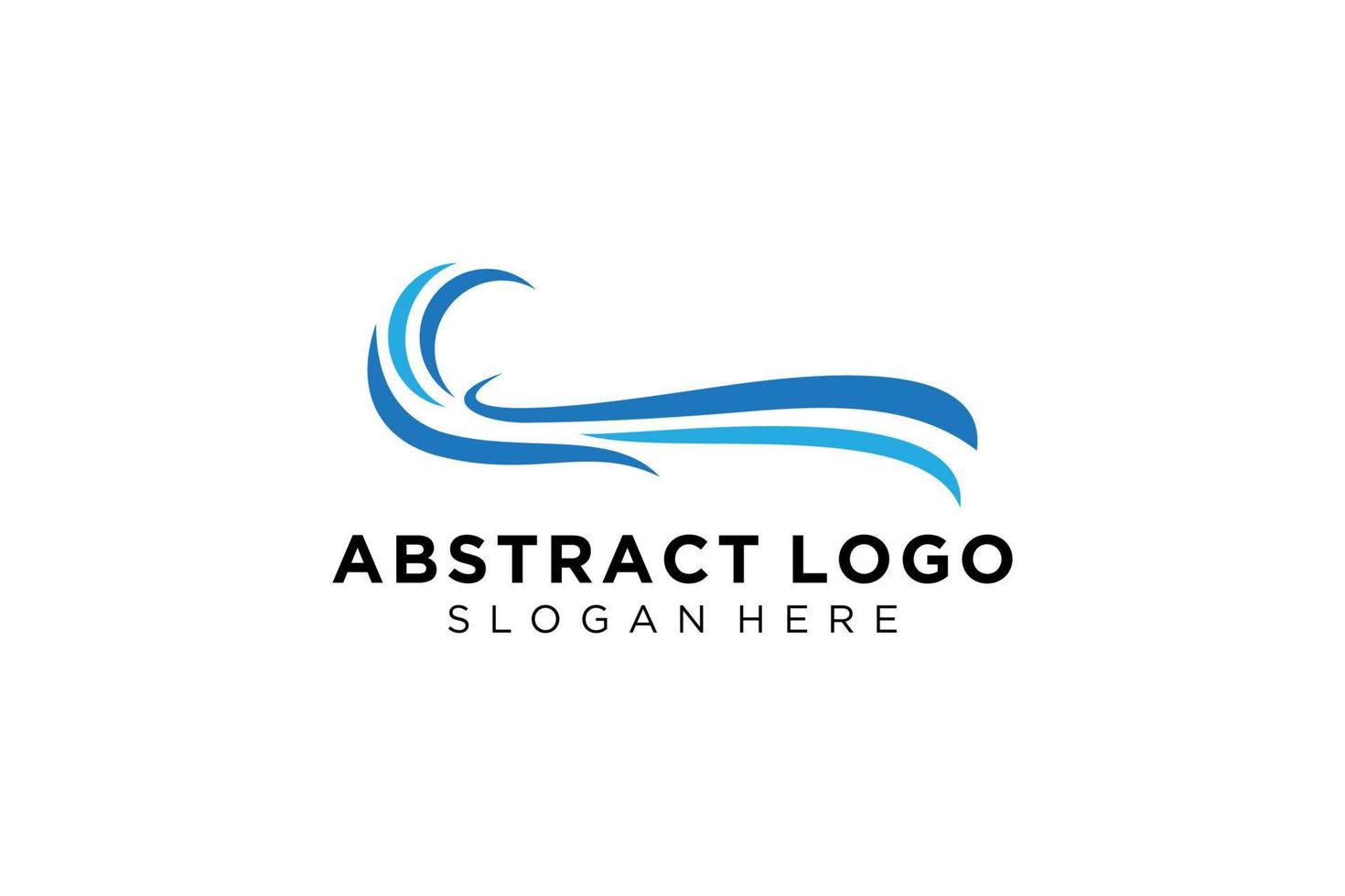 diseño de icono y símbolo de logotipo de salpicadura de onda de agua abstracta. vector