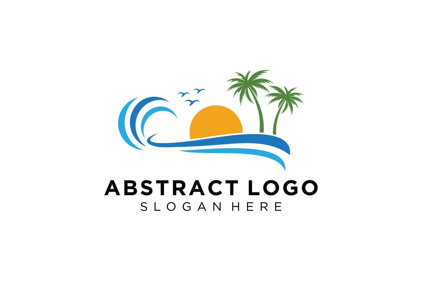 Abstract water wave splash logo symbol and icon design. vector