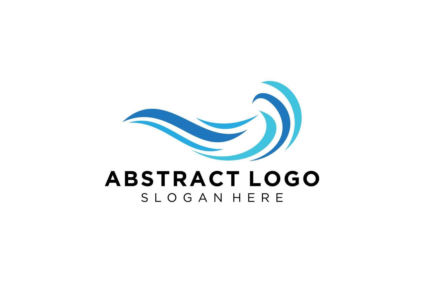 Abstract water wave splash logo symbol and icon design. vector