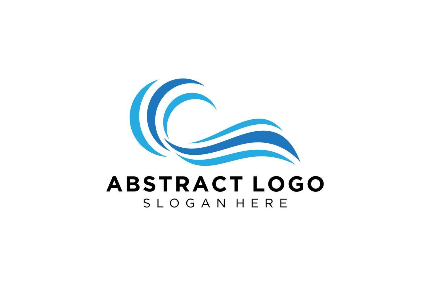 Abstract water wave splash logo symbol and icon design. vector