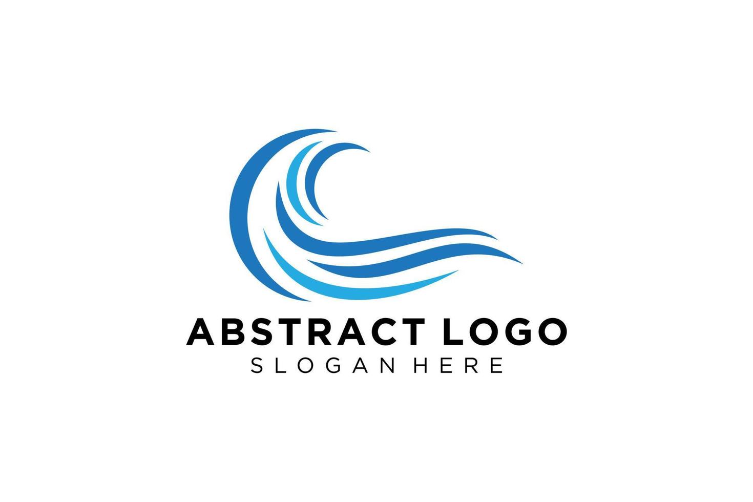 Abstract water wave splash logo symbol and icon design. vector