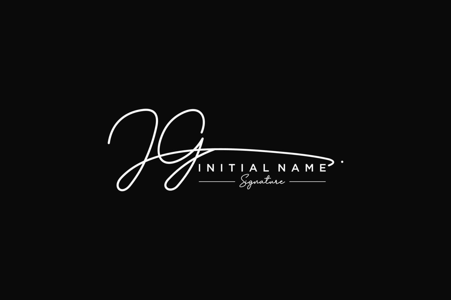 Initial JG signature logo template vector. Hand drawn Calligraphy lettering Vector illustration.
