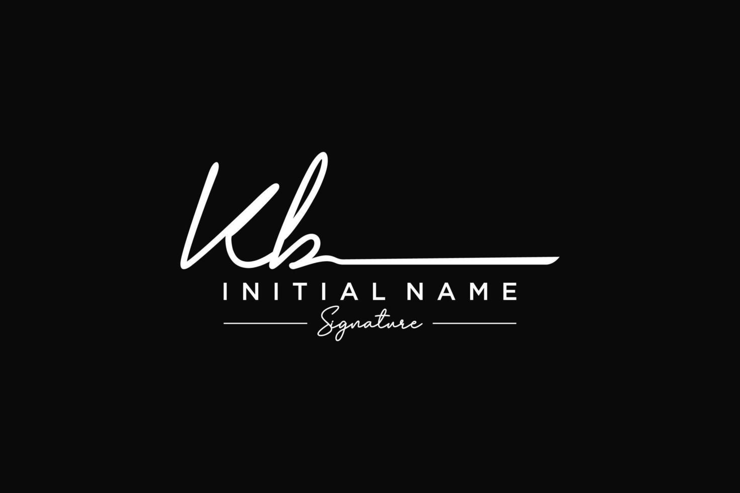 Initial KB signature logo template vector. Hand drawn Calligraphy