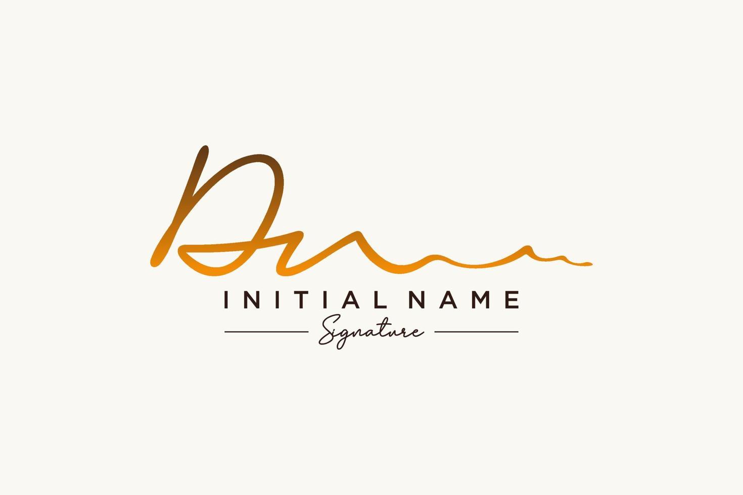 Initial DN signature logo template vector. Hand drawn Calligraphy lettering Vector illustration.