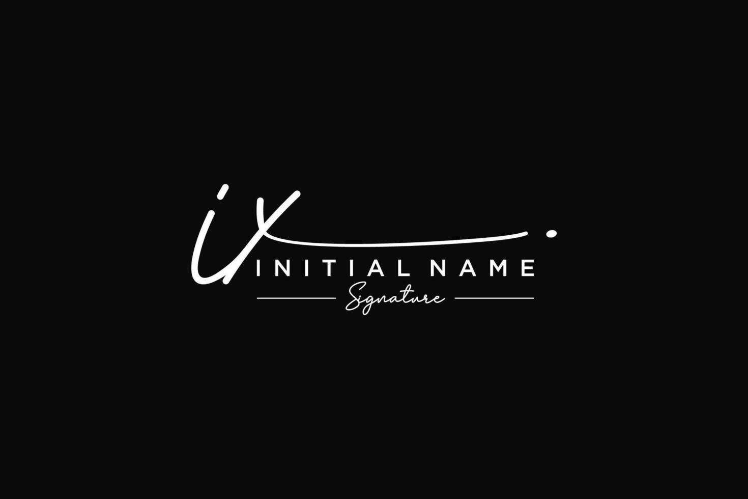 Initial IX signature logo template vector. Hand drawn Calligraphy lettering Vector illustration.