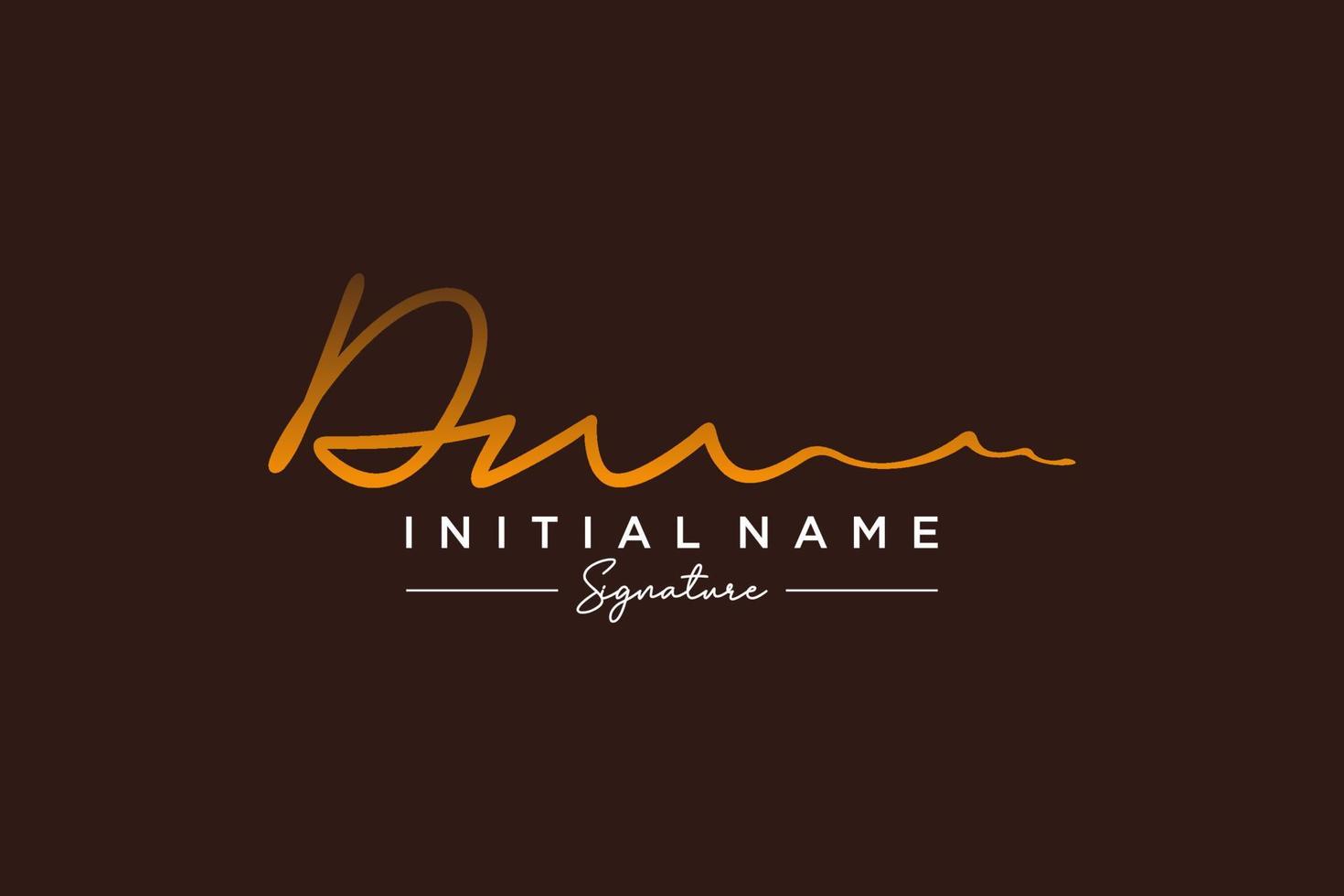 Initial DM signature logo template vector. Hand drawn Calligraphy lettering Vector illustration.
