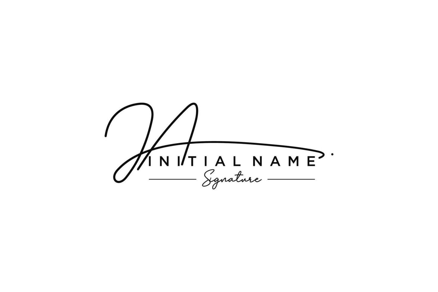 Initial JA signature logo template vector. Hand drawn Calligraphy lettering Vector illustration.