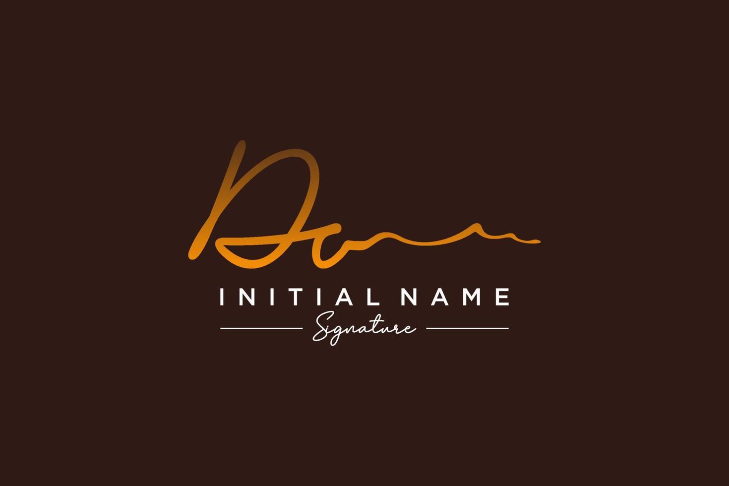 Initial DO signature logo template vector. Hand drawn Calligraphy lettering Vector illustration.