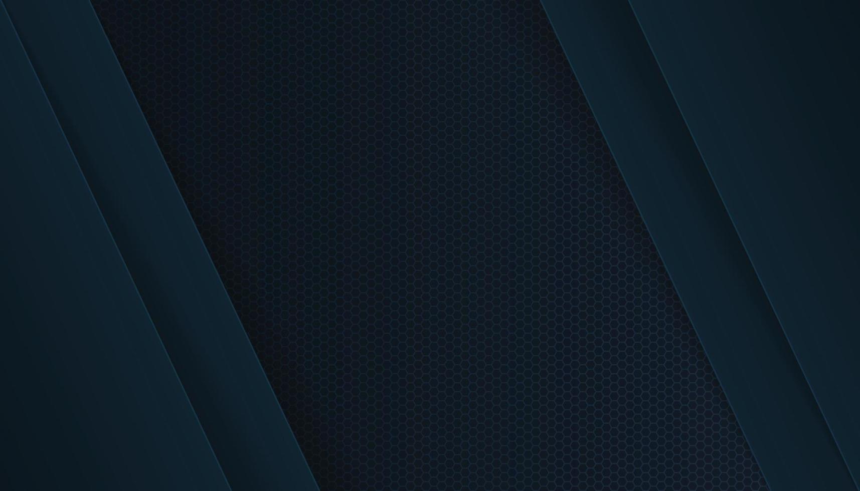 Abstract Hexagon Background with Dark Blue Overlap Shape. Vector Illustration