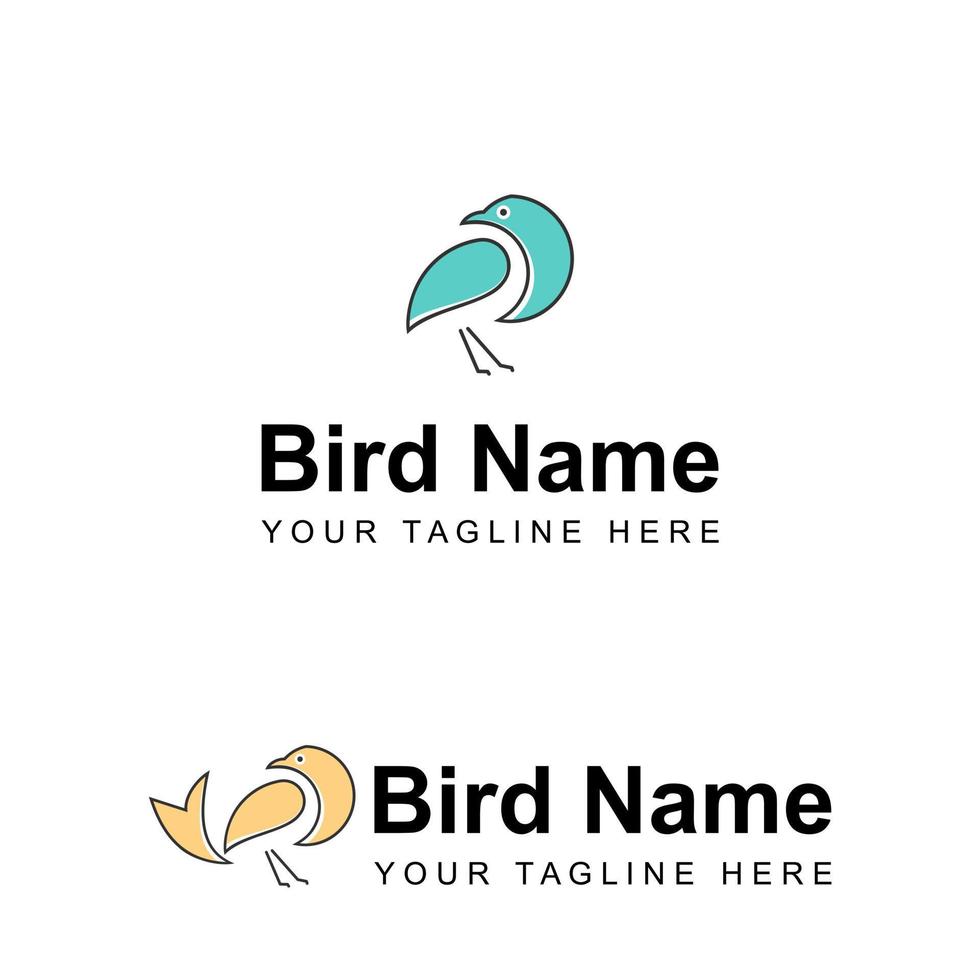 diseño de logotipo de icono gráfico de imagen de pájaro simple y único stock de vector de concepto abstracto. puede usarse como un símbolo relacionado con animales o ilustraciones