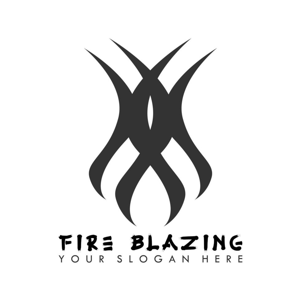 en forma de fuego ardiente imagen icono gráfico diseño de logotipo concepto abstracto vector stock. se puede utilizar como un símbolo relacionado con el motivo o el arte