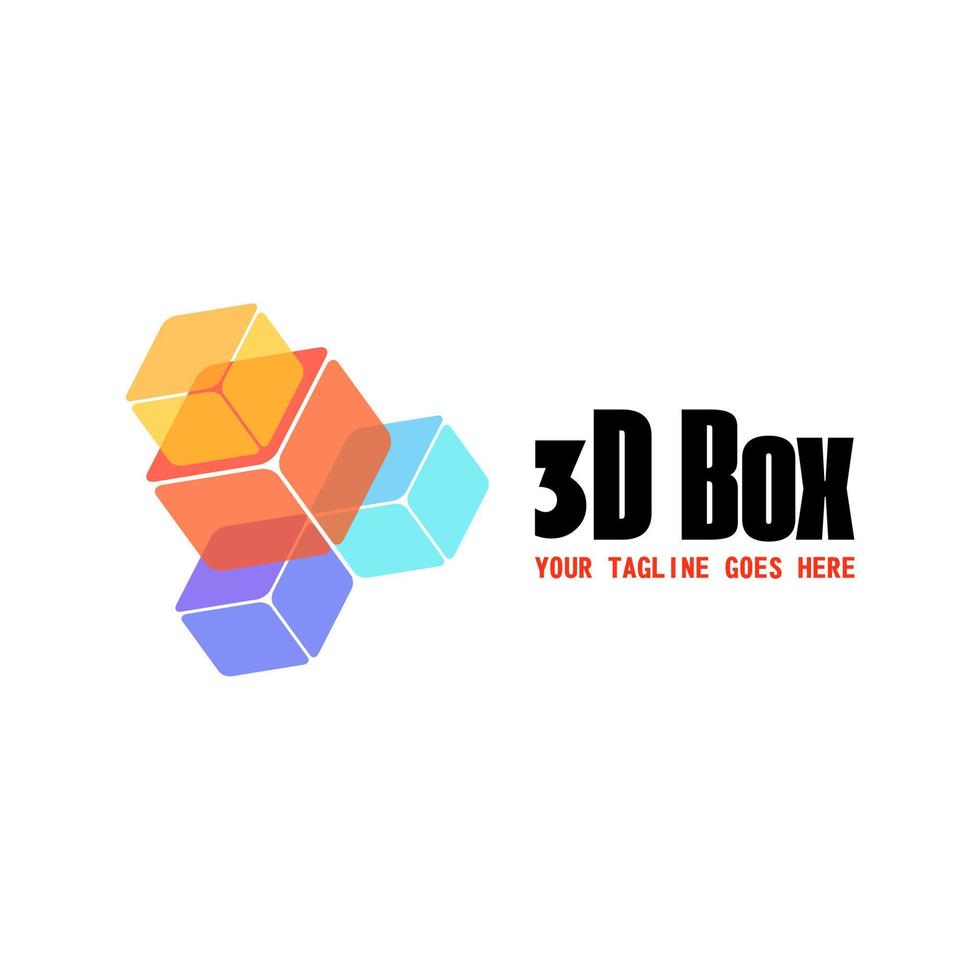 several 3D boxes are stacked image graphic icon logo design abstract concept vector stock. Can be used as a symbol associated with Illustration