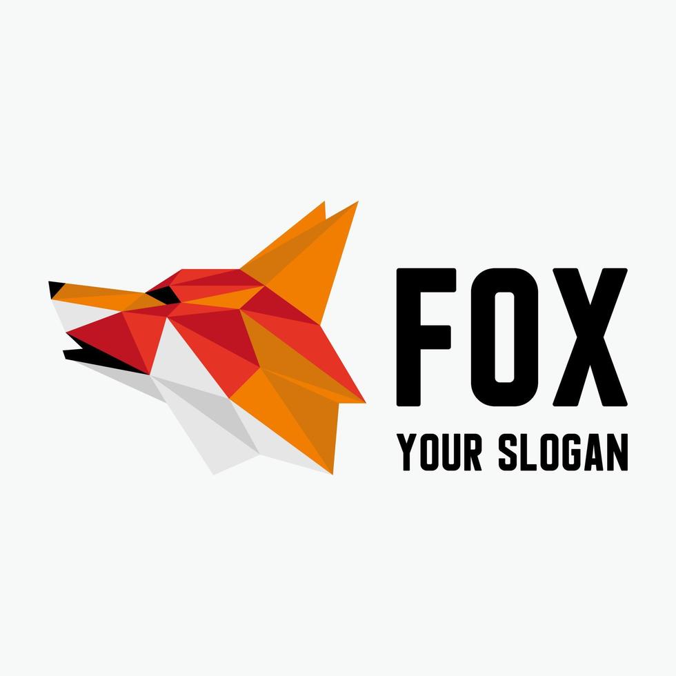 Inique Fox head in mix colors Image graphic icon logo design abstract concept vector stock. Can be used as symbols related to animal or modern.