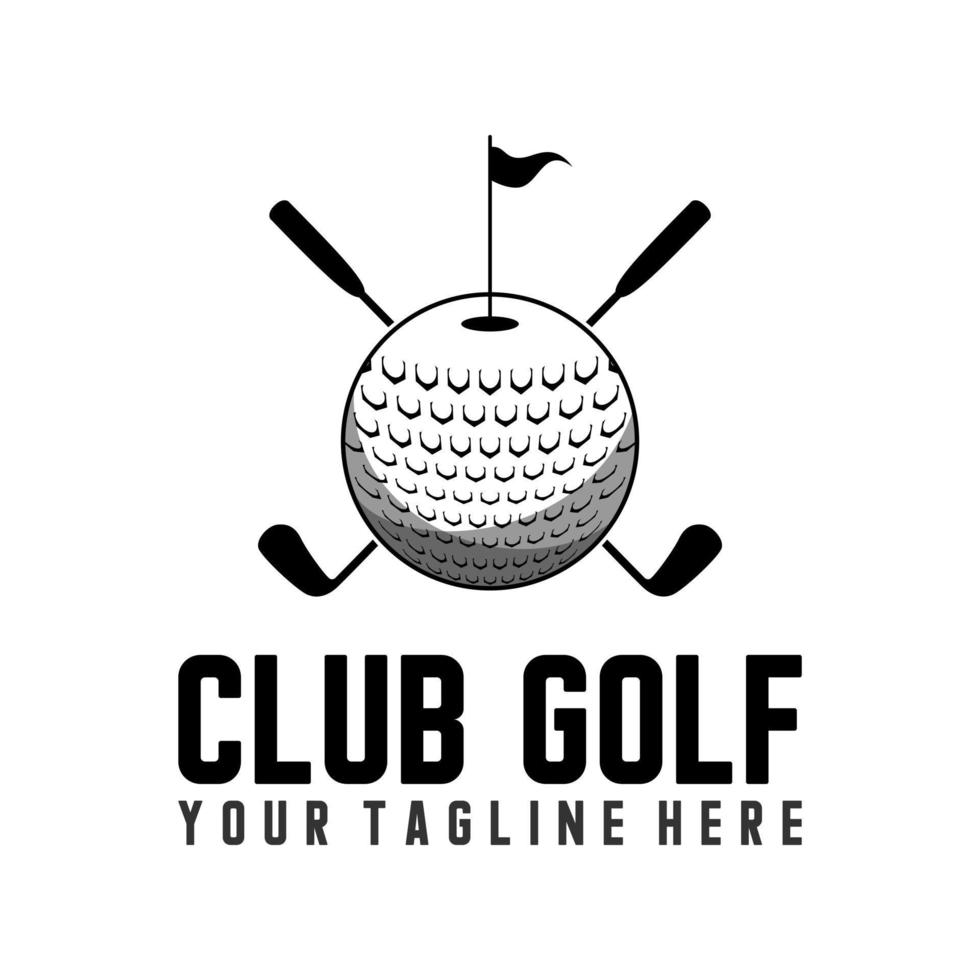 equipment in golf games like stick, ball, and flag image graphic icon logo design abstract concept vector stock. Can be used as a symbol related to sport