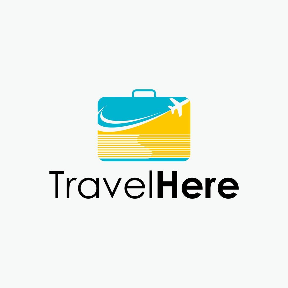 Simple and unique trunk and aircraft in flight Image graphic icon logo design abstract concept vector stock. Can be used as symbol related to travel or vacation.