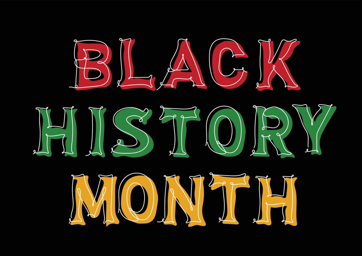 Black History Month card vector