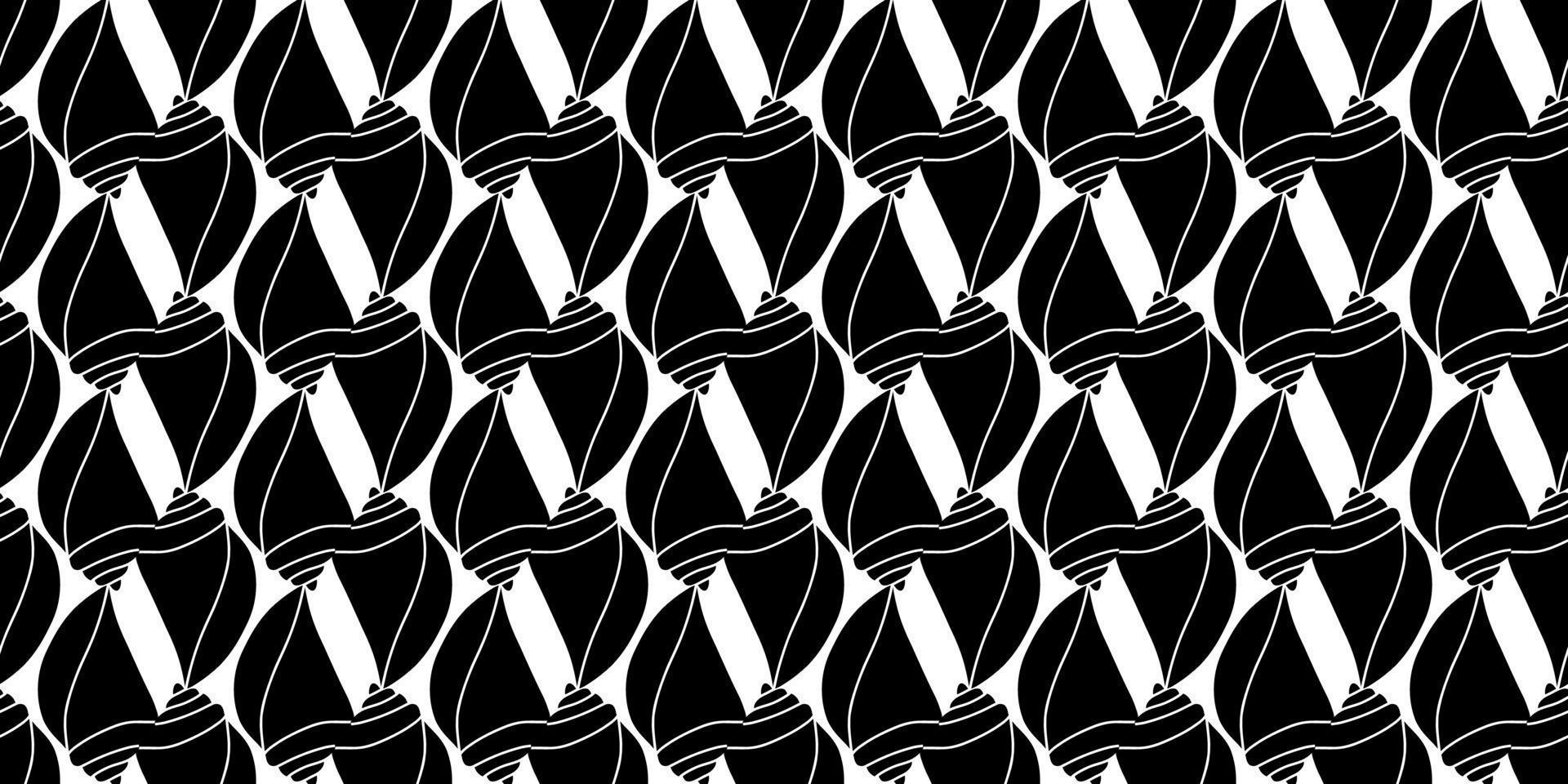 Vector seamless pattern. Line art sketch seashells. Isolated background. Decoration symbol of health calcium. Summer, sand and beach design. Repetitive ornament.
