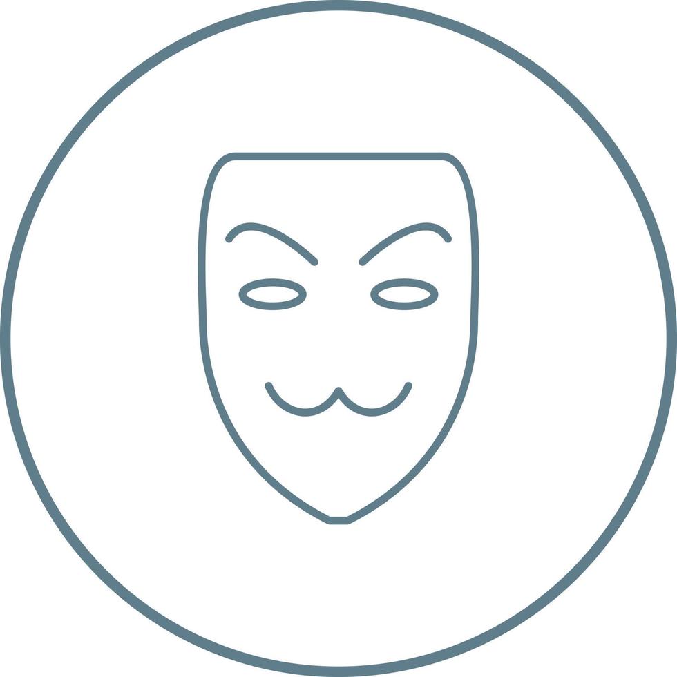 icono de vector de máscara de hacker