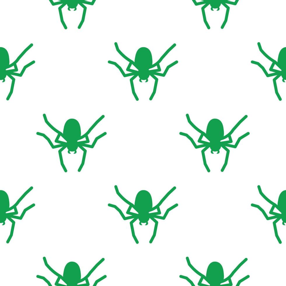 Spider vector seamless pattern on a white background. Insect pattern print on textiles, paper, wrapping paper theme