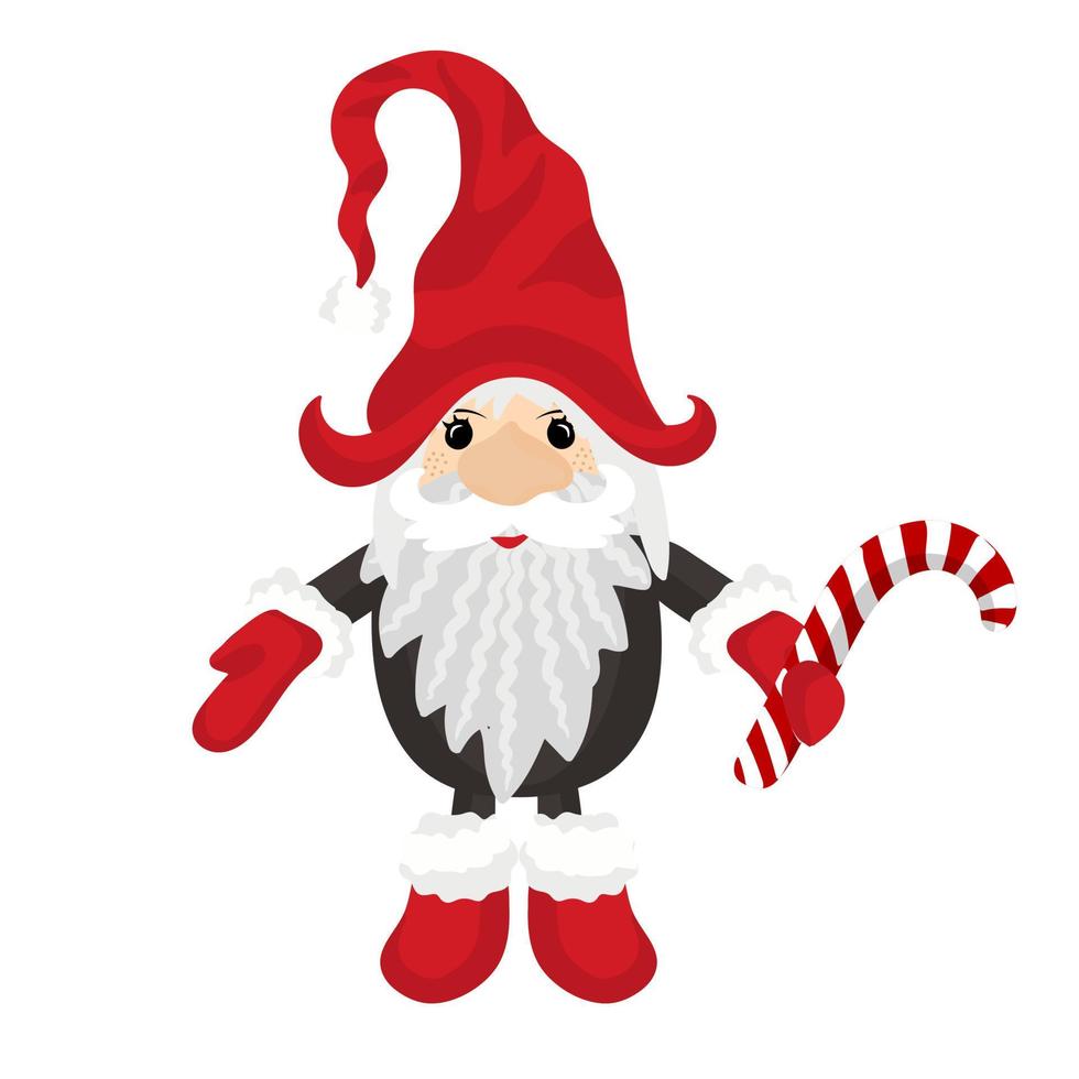 pequeños gnomos navideños. Papá Noel vector