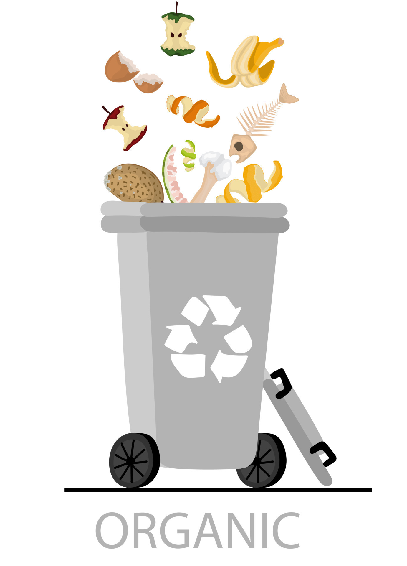Trash sorting bins cartoon vector illustration by The Img ~ EpicPxls