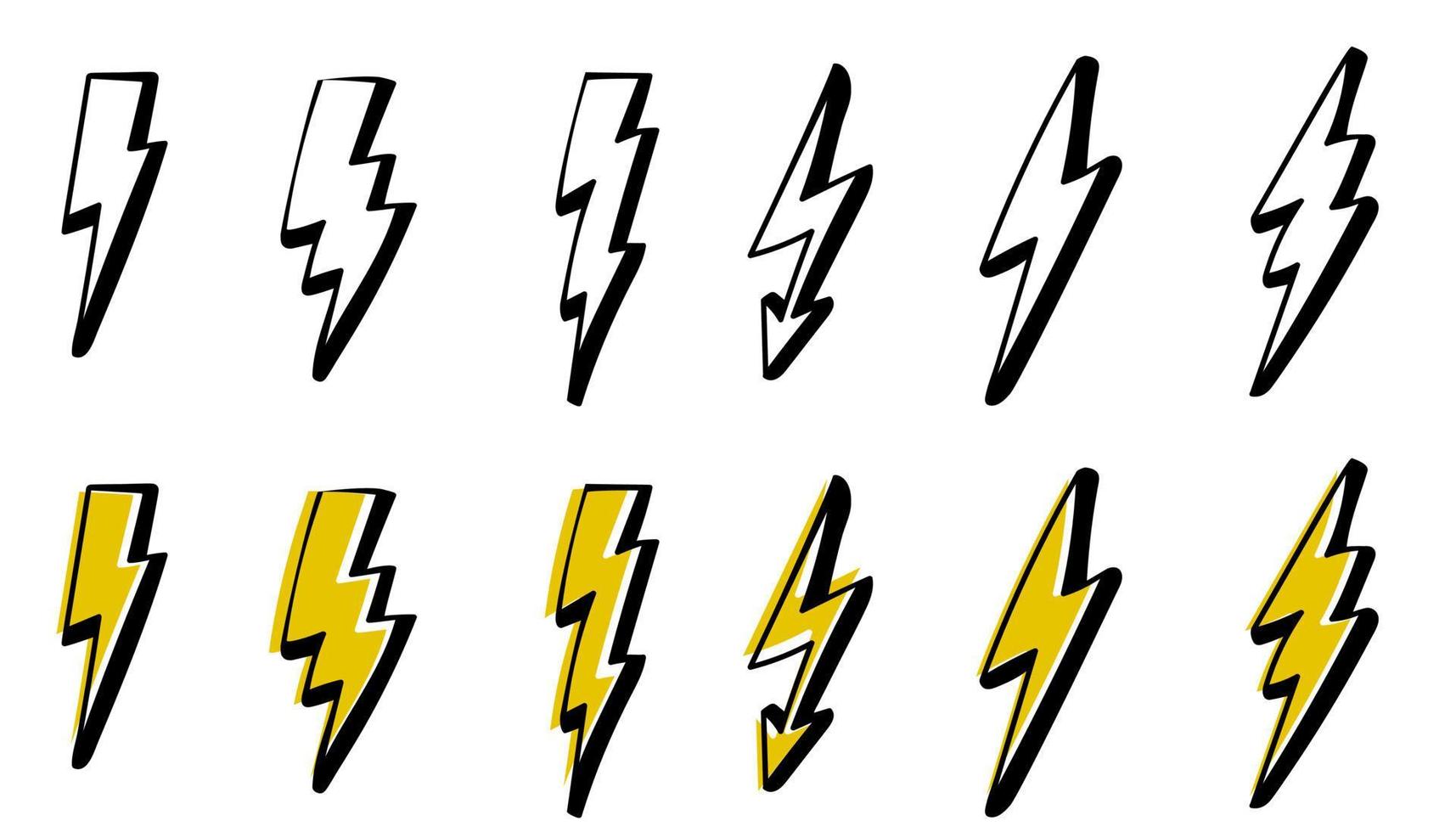 Lightning and Thunder Design elements. vector