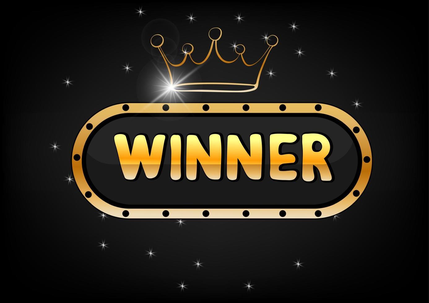 Winner banner. Vector illustration