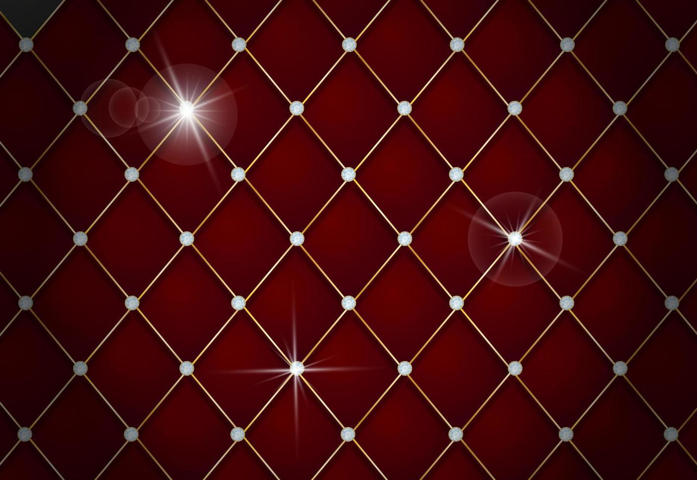 fondo acolchado abstracto vip con diamantes. vector