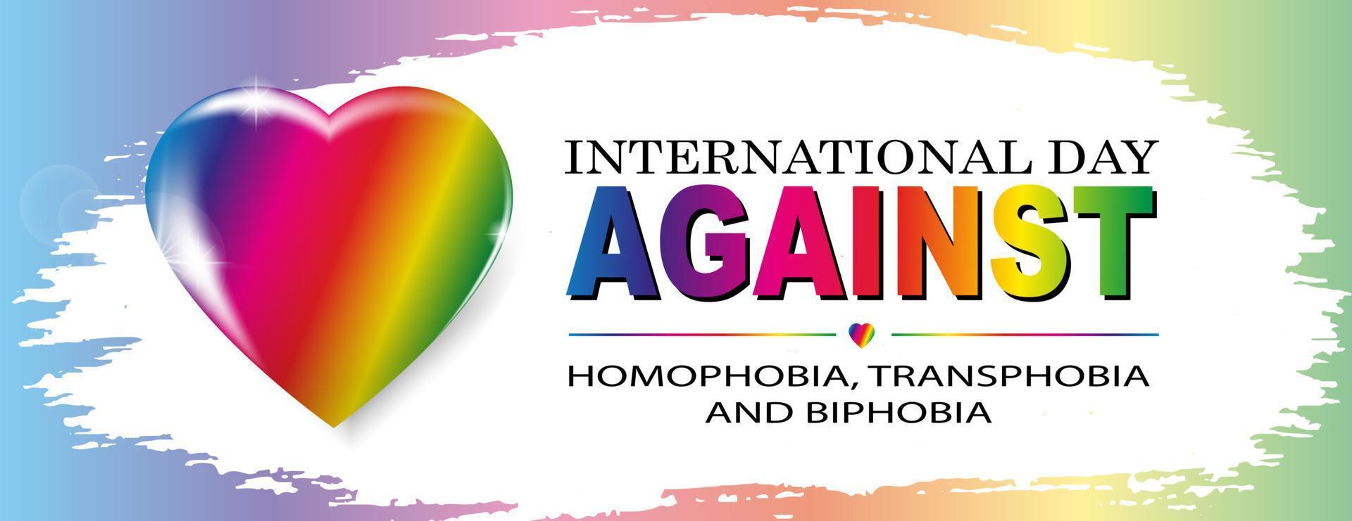 International Day Against Homophobia, Transphobia and Biphobia. vector