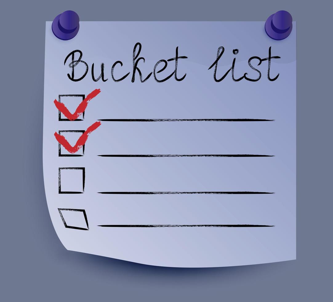 Template of bucket list 16123183 Vector Art at Vecteezy