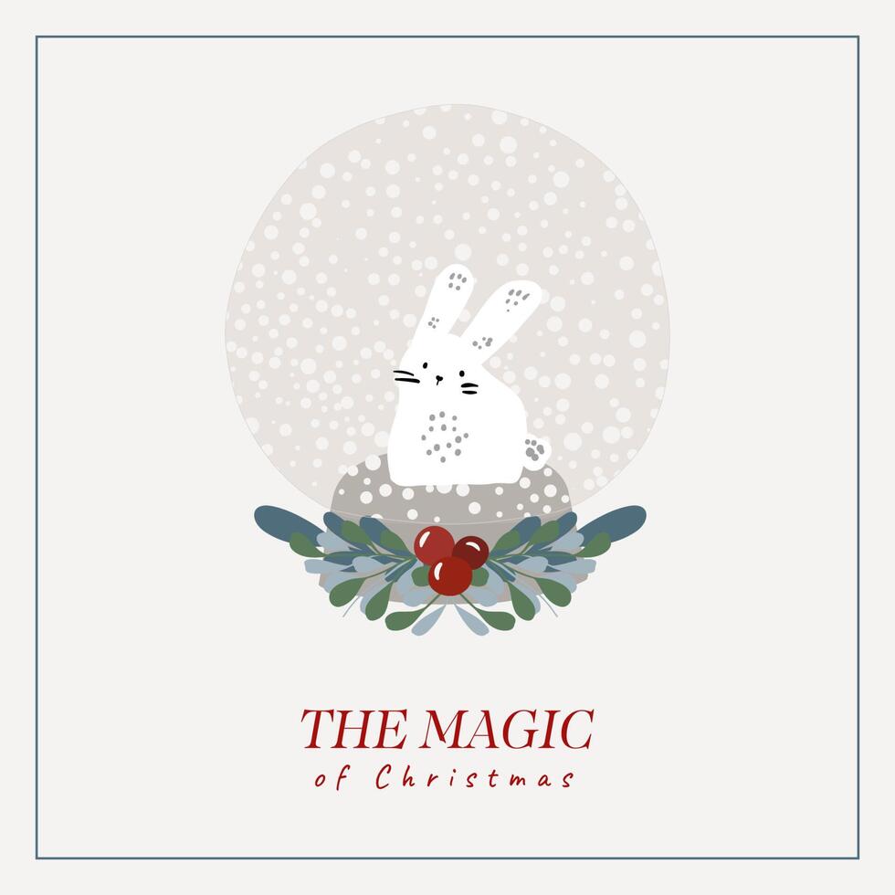 Modern cute corporate holiday cards with bunny, gifts, background and copy space. Universal art templates. vector