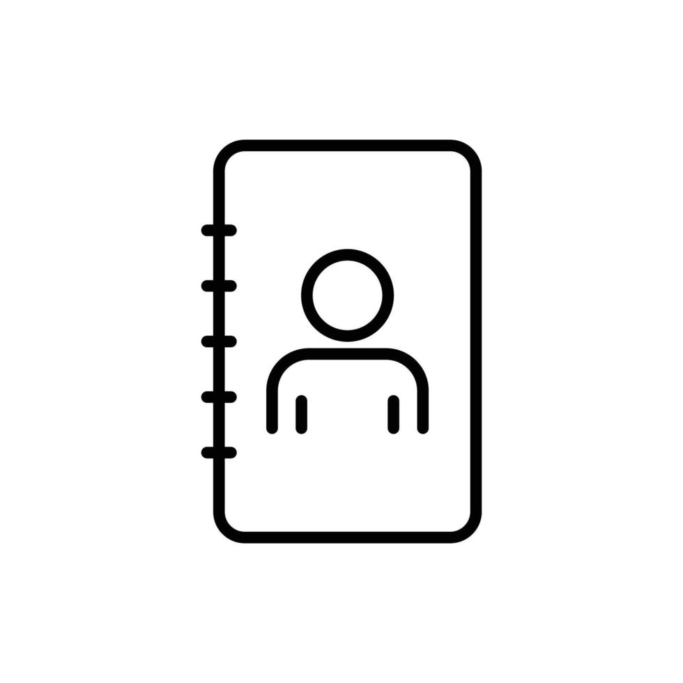People icon illustration with list. line icon style. suitable for apps, websites, mobile apps. icon related to contact list. Simple vector design editable
