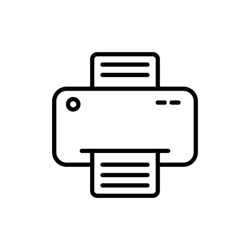 Printer icon illustration. line icon style. icon related to technology. Simple vector design editable