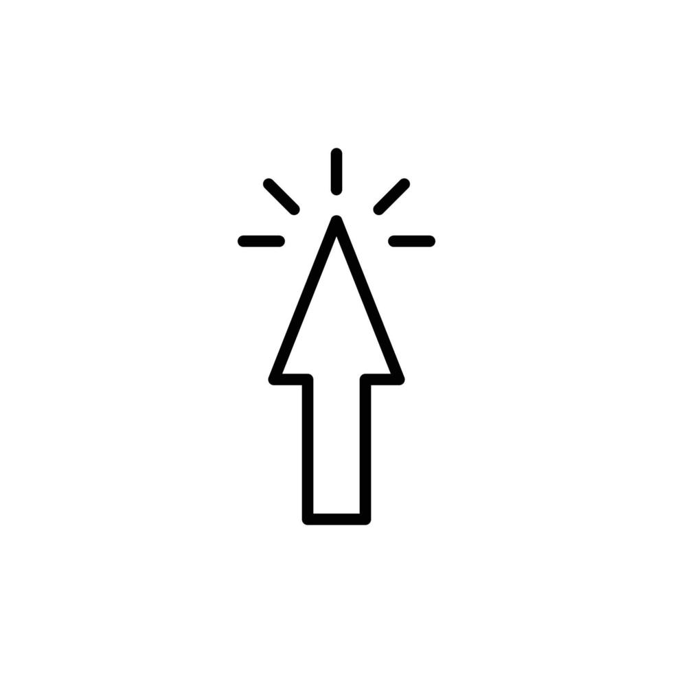 Cursor icon illustration. line icon style. suitable for apps, websites, mobile apps. icon related to click. Simple vector design editable