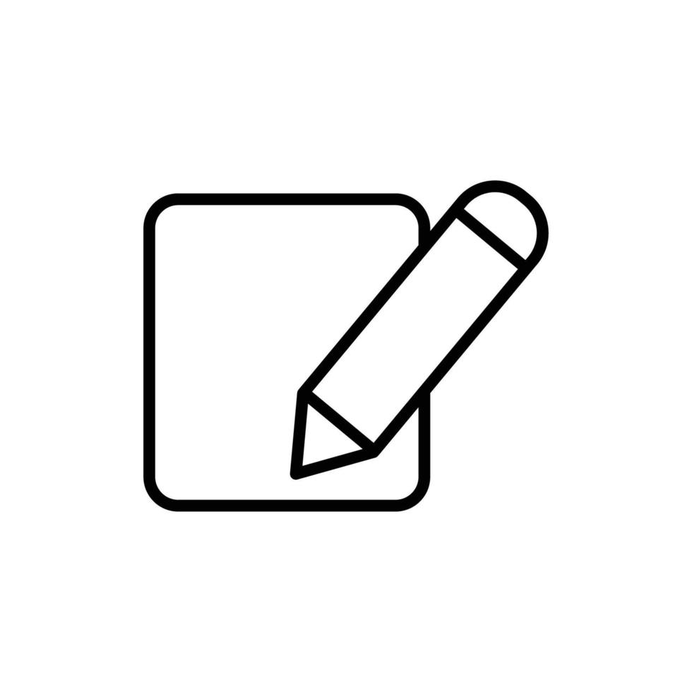 Pencil icon illustration. line icon style. suitable for apps, websites, mobile apps. icon related to write. Simple vector design editable