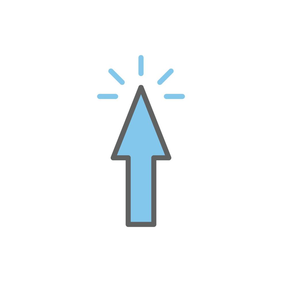 ilustración de icono de cursor de color. estilo de icono de dos tonos. adecuado para aplicaciones, sitios web, aplicaciones móviles. icono relacionado con el clic. diseño vectorial simple editable vector