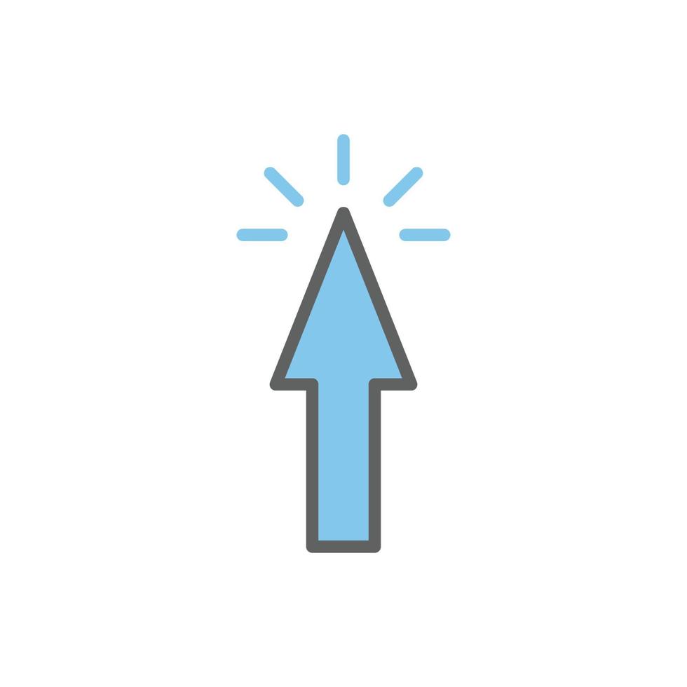 Colored cursor icon illustration. Two tone icon style. suitable for apps, websites, mobile apps. icon related to click. Simple vector design editable