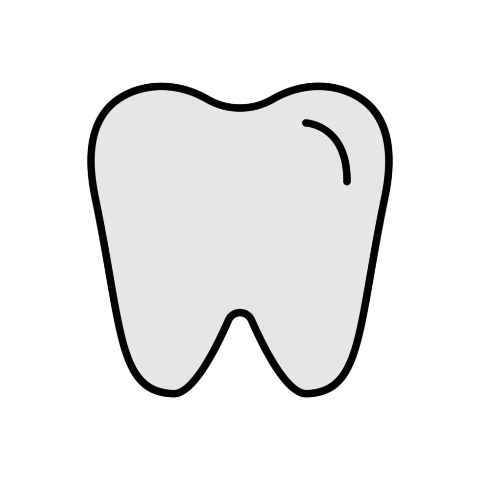 Tooth icon illustration. Outline color icon style. icon related to healthcare and medical. Simple vector design editable