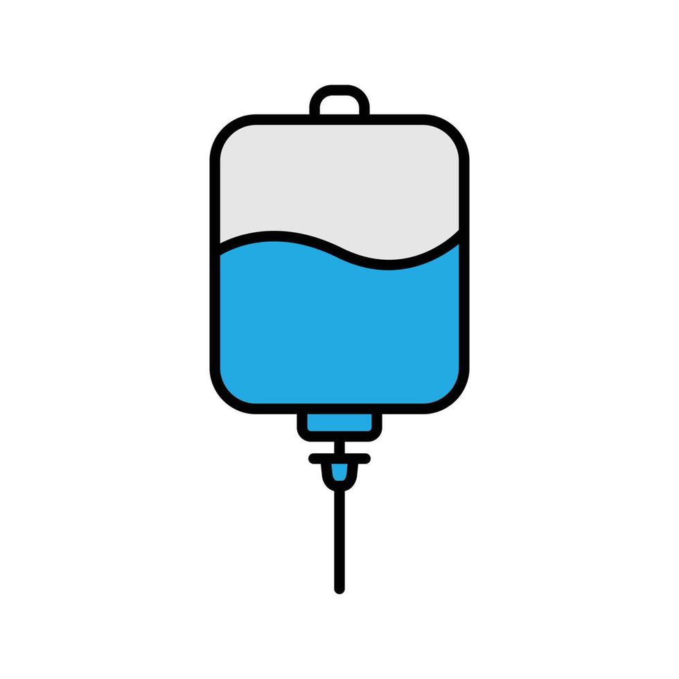 infuse icon, blood bag icon illustration. Outline color icon style. icon related to healthcare and medical. Simple vector design editable