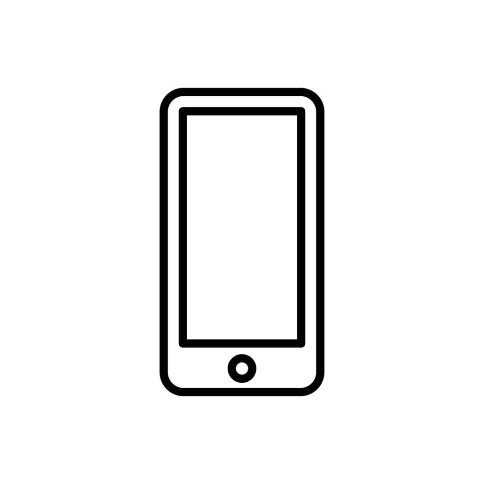 Mobile phone icon illustration. line icon style. suitable for call me icon. icon related to calling. Simple vector design editable