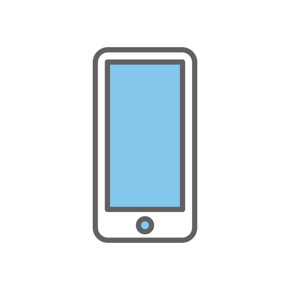 Colored mobile phone icon illustration. Two tone icon style. suitable for call me icon. icon related to calling. Simple vector design editable