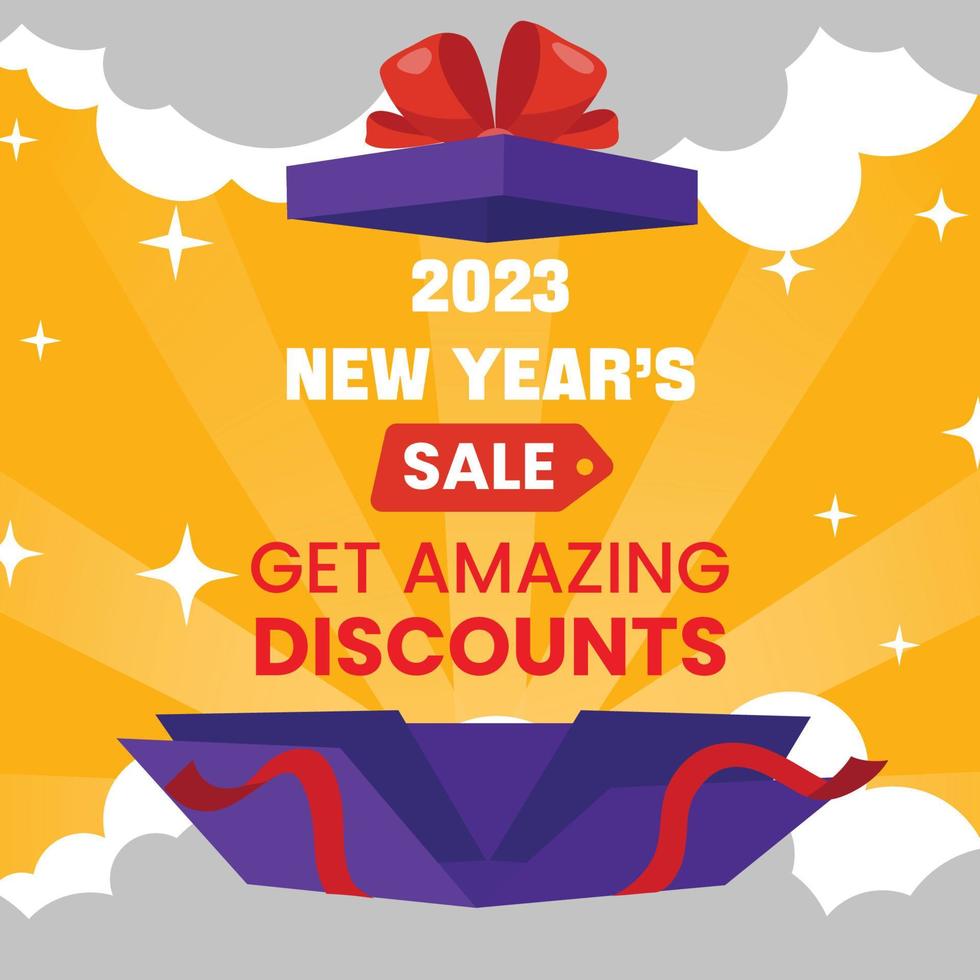 Colorful social media posts, modern, special offers, new year, christmas, fun, playful, gift, fun, minimalist vector