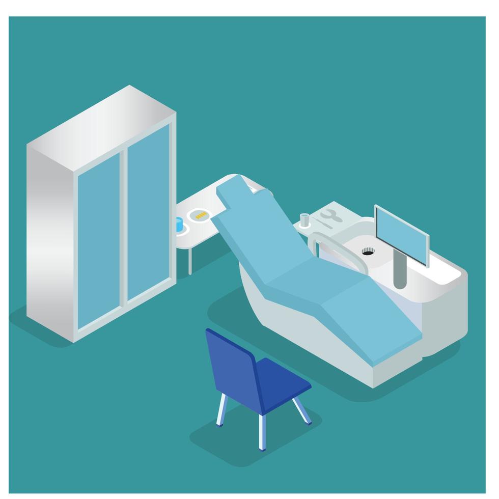 Herramienta de equipo de atención al paciente isométrica 3d. ilustración isométrica vectorial adecuada para diagramas, infografías y otros activos gráficos vector