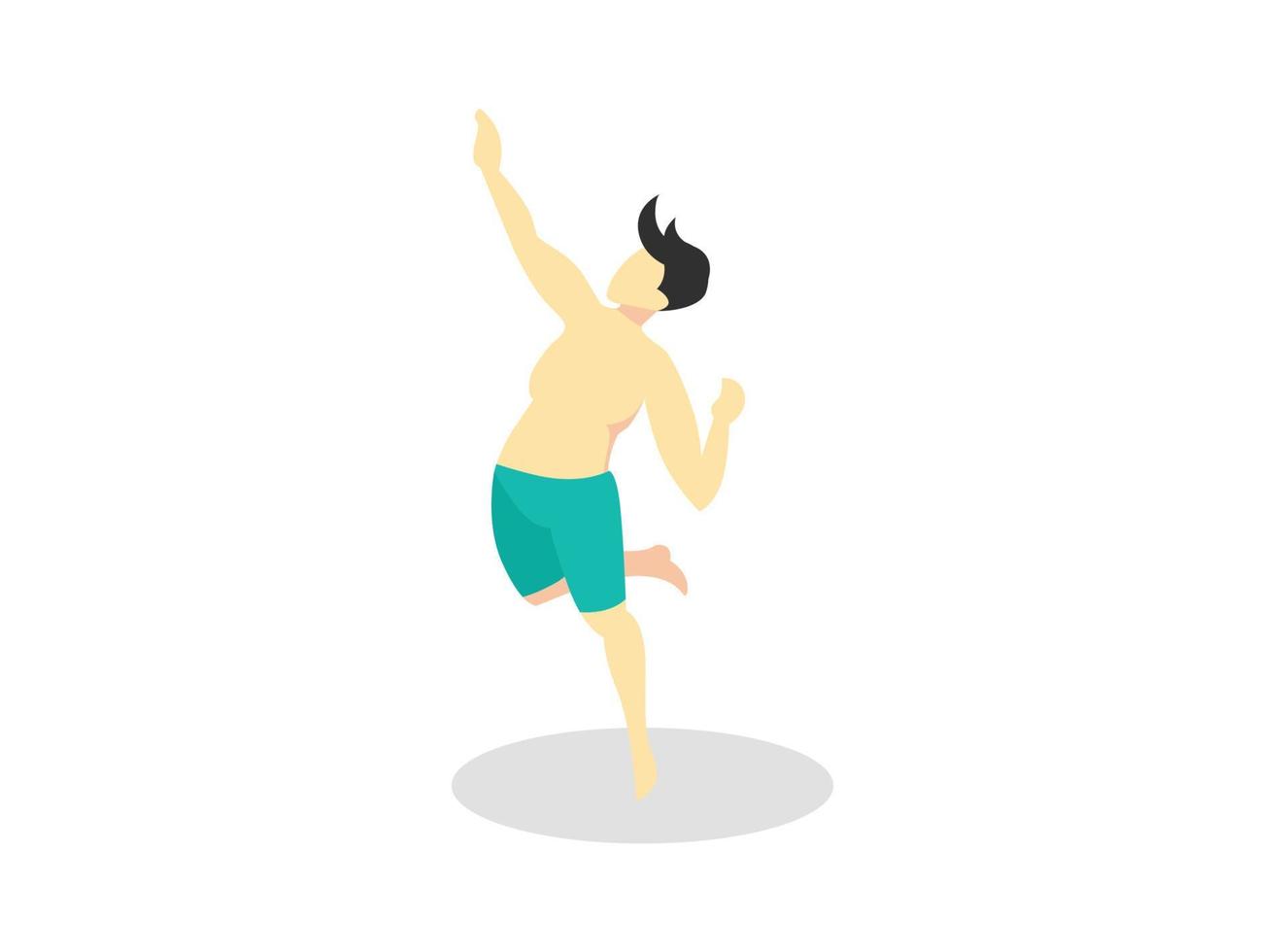 3D Isometric illustrations pose hitting volleyball on the beach vector