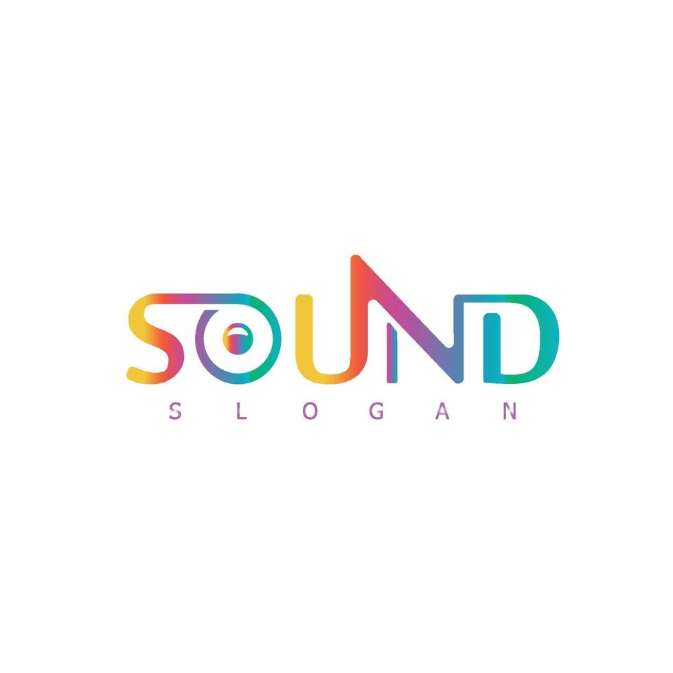 sound voice radio audio media music record logo design symbol vector