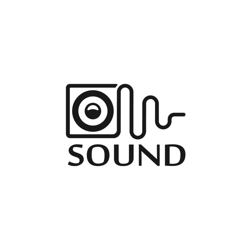 sound voice radio audio media music record logo design symbol vector