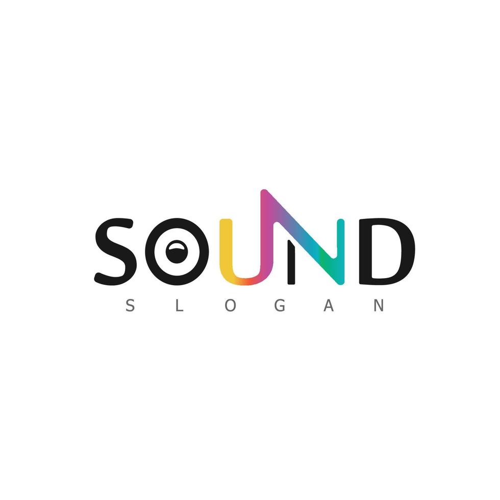 sound voice radio audio media music record logo design symbol vector