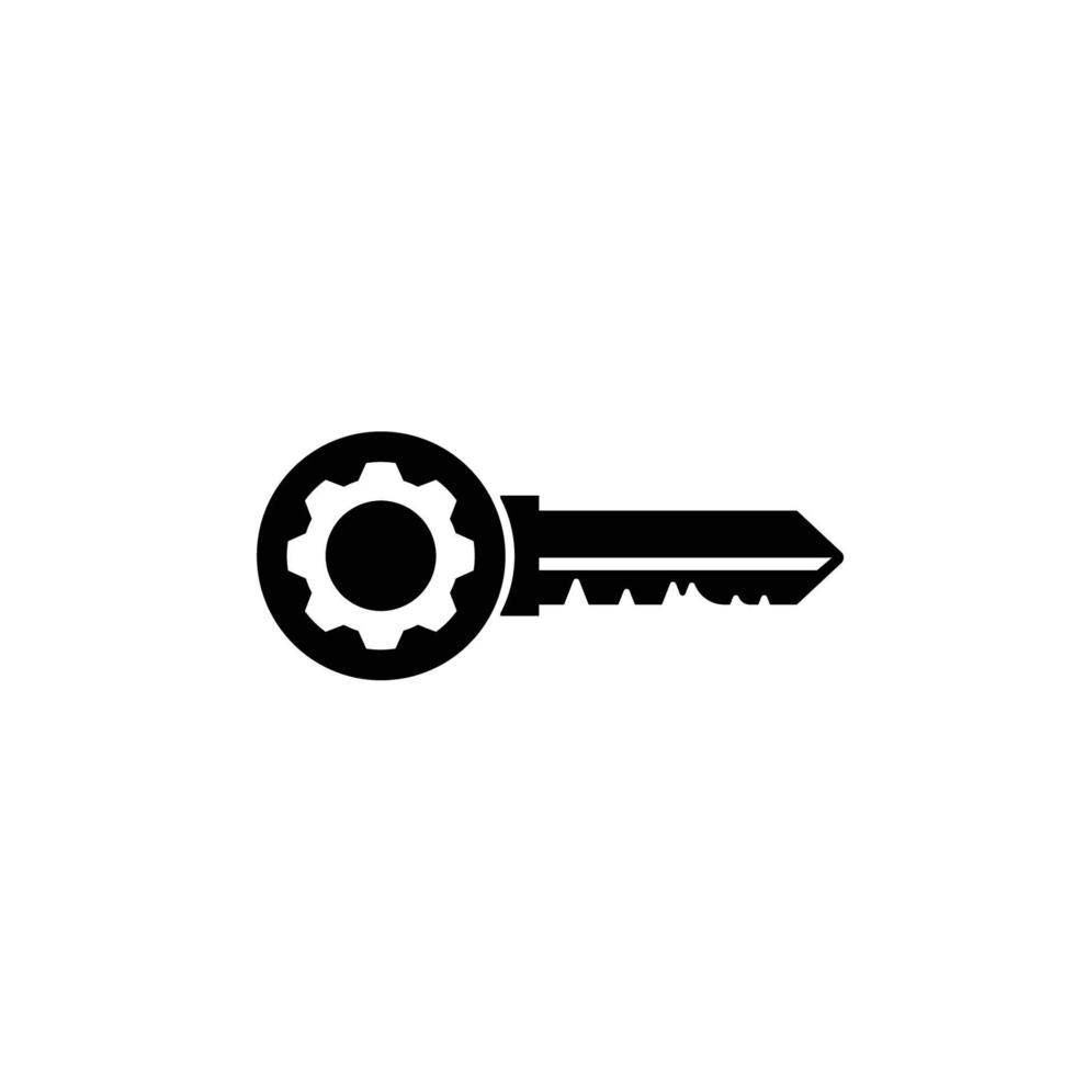 clave logotipo bloqueo inmobiliaria diseño vector